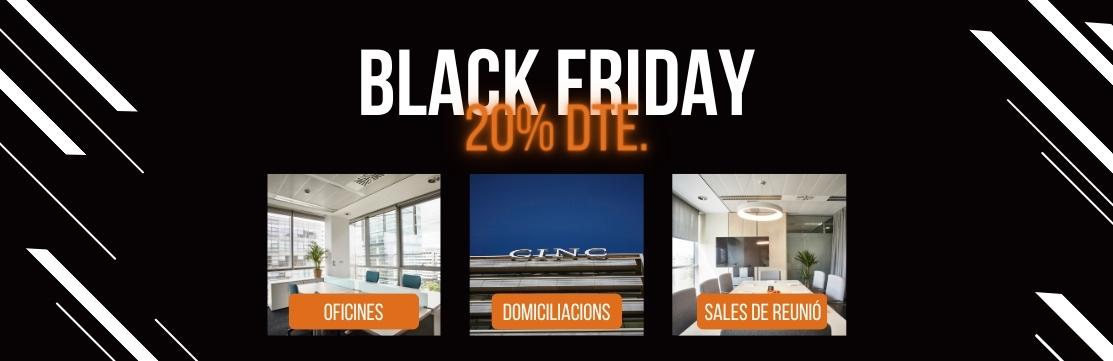 Arriben els Black Days a CINC: 20% de descompte en tots els nostres serveis de coworking